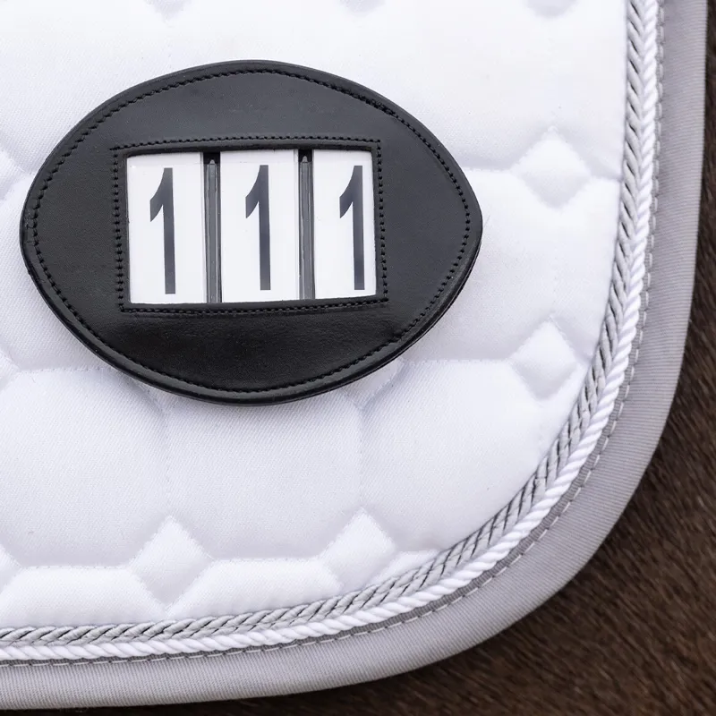 QHP Modeste Oval Number Holder 2 Pack - Black-1