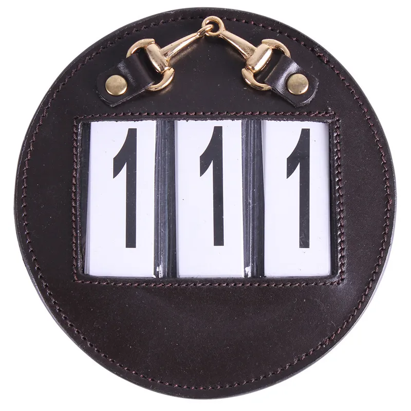 QHP Ricki Number Holder 2 Pack - Brown/Gold
