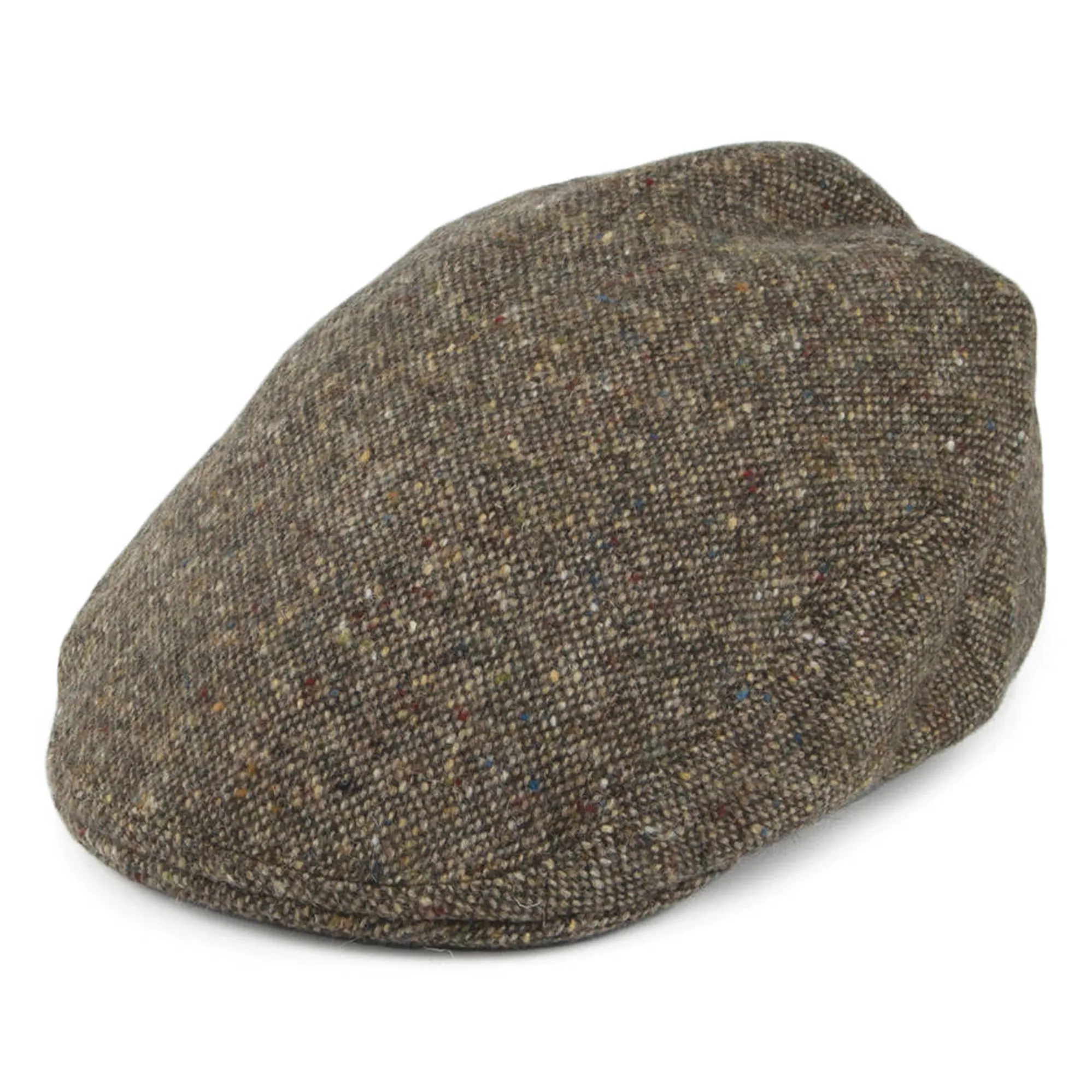 Olney Hereford Pure Wool Tweed Flat Cap Brown 59cm1