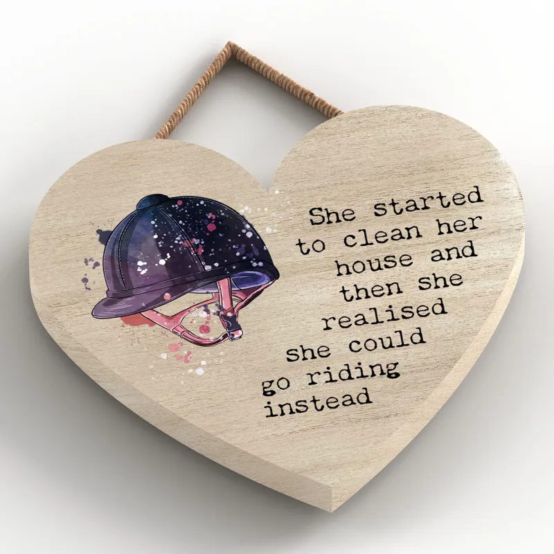 Vivid Squid Small Heart Plaque - Riding Instead