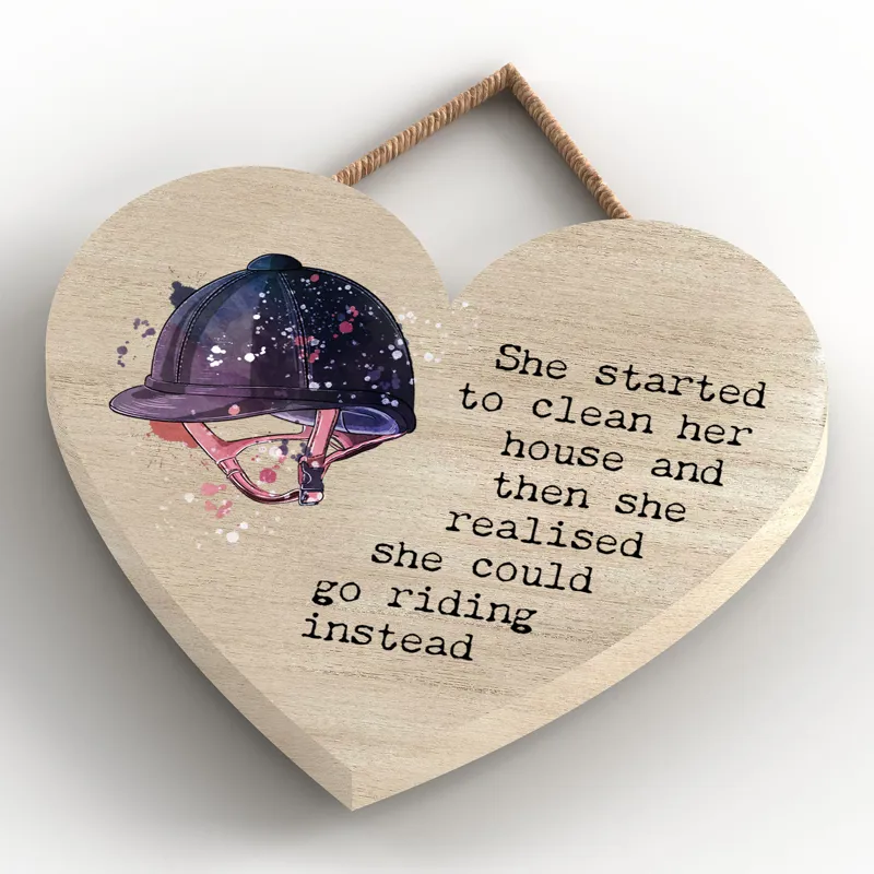 Vivid Squid Small Heart Plaque - Riding Instead-3