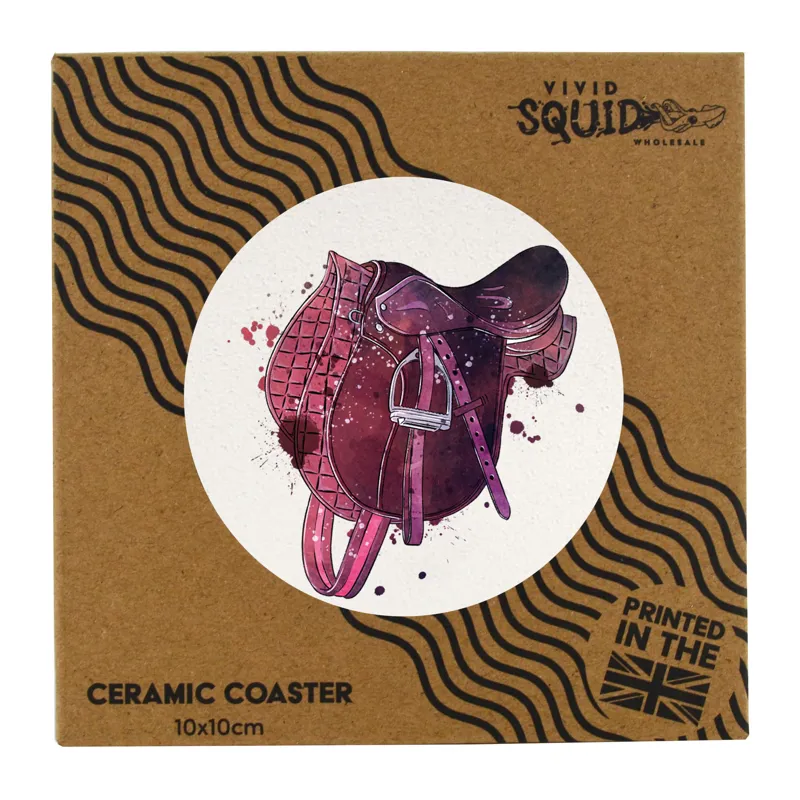 Vivid Squid Ceramic Coaster - Horses are Better-1