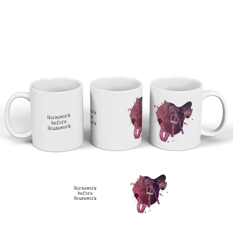 Vivid Squid Ceramic Mug - Horsework Before Housework-1