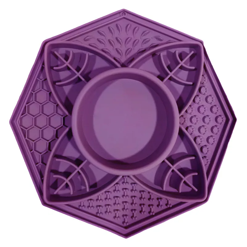 Parallax Fun Flower Pet Bowl and Lick Mat - Purple