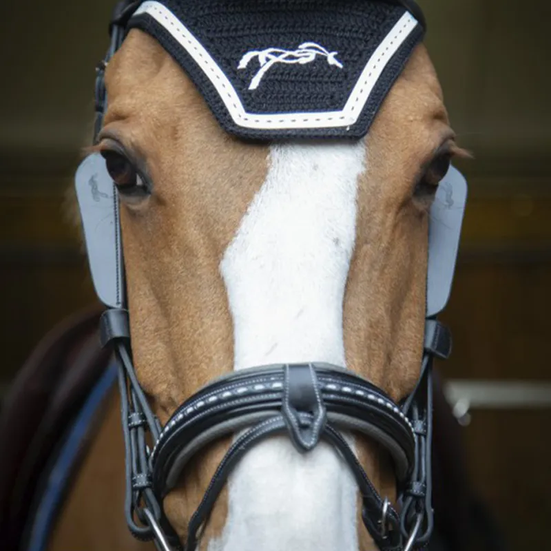 Penelope Leprevost Australian Bridle Blinkers - Black-3