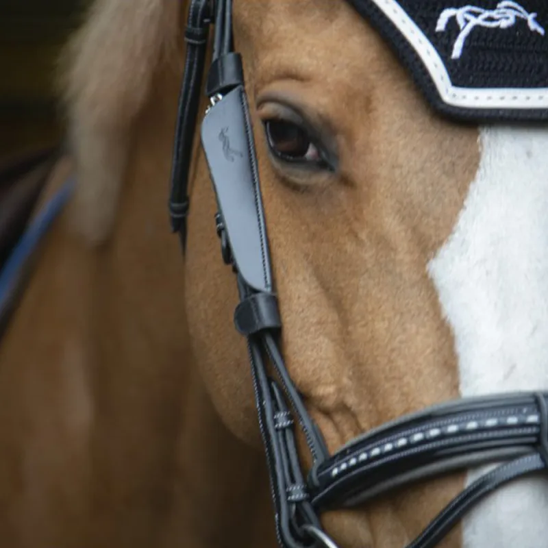 Penelope Leprevost Australian Bridle Blinkers - Black-2