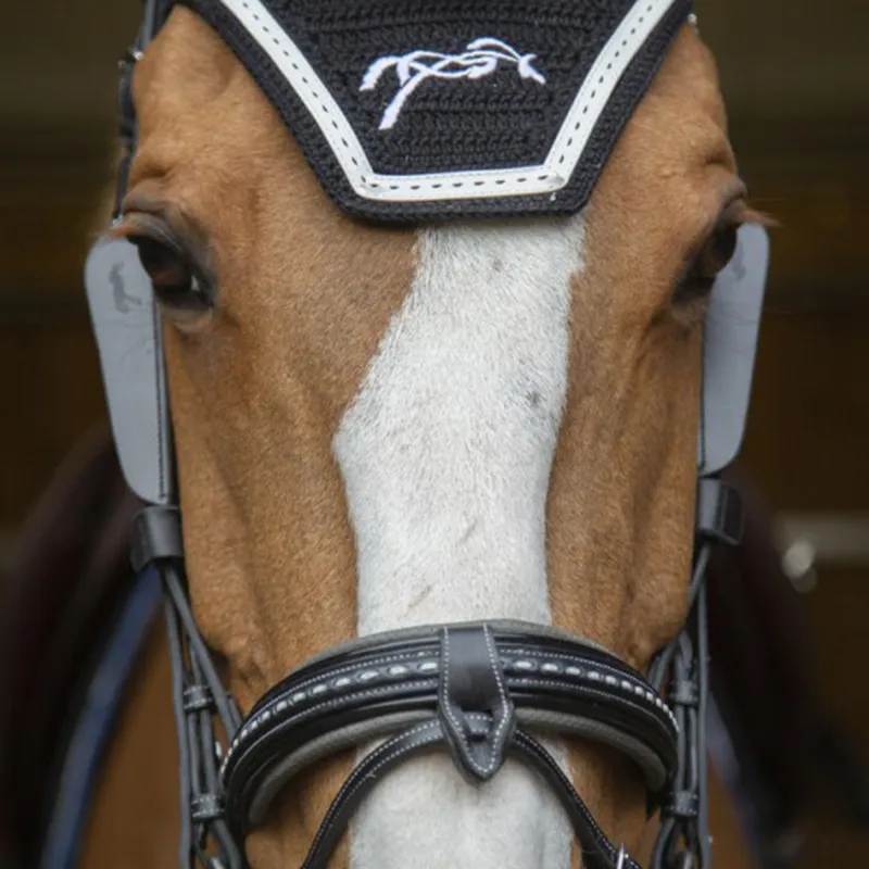 Penelope Leprevost Australian Bridle Blinkers - Black-1