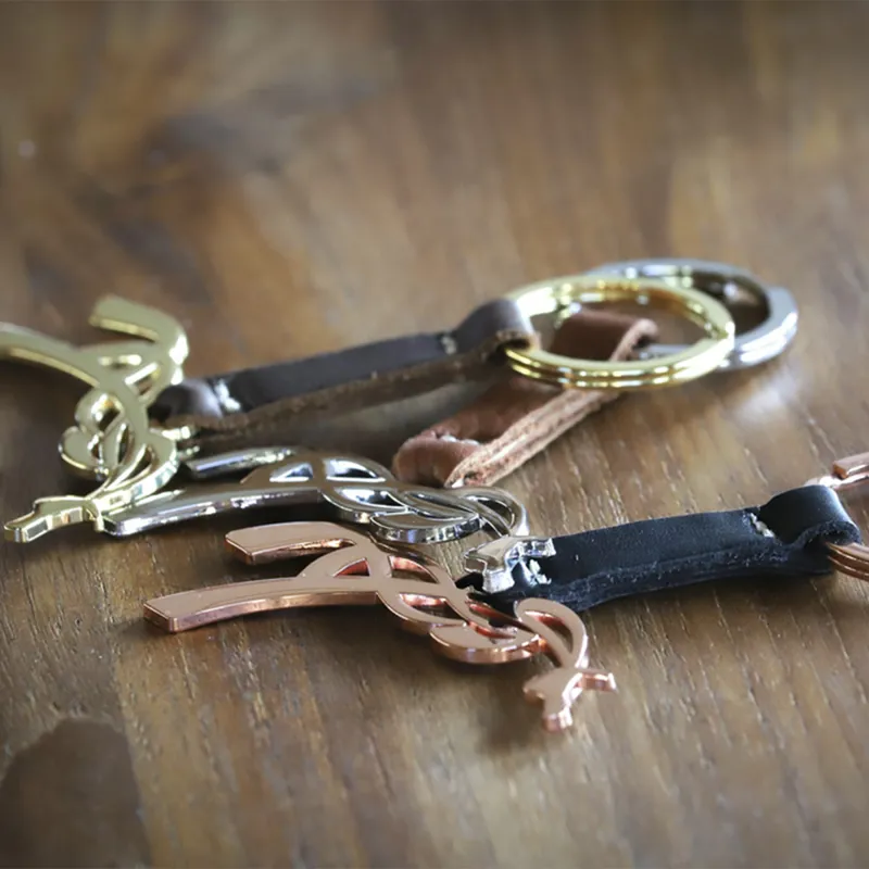 Penelope Leprevost Horse Key Ring - Black/Rose Gold-2