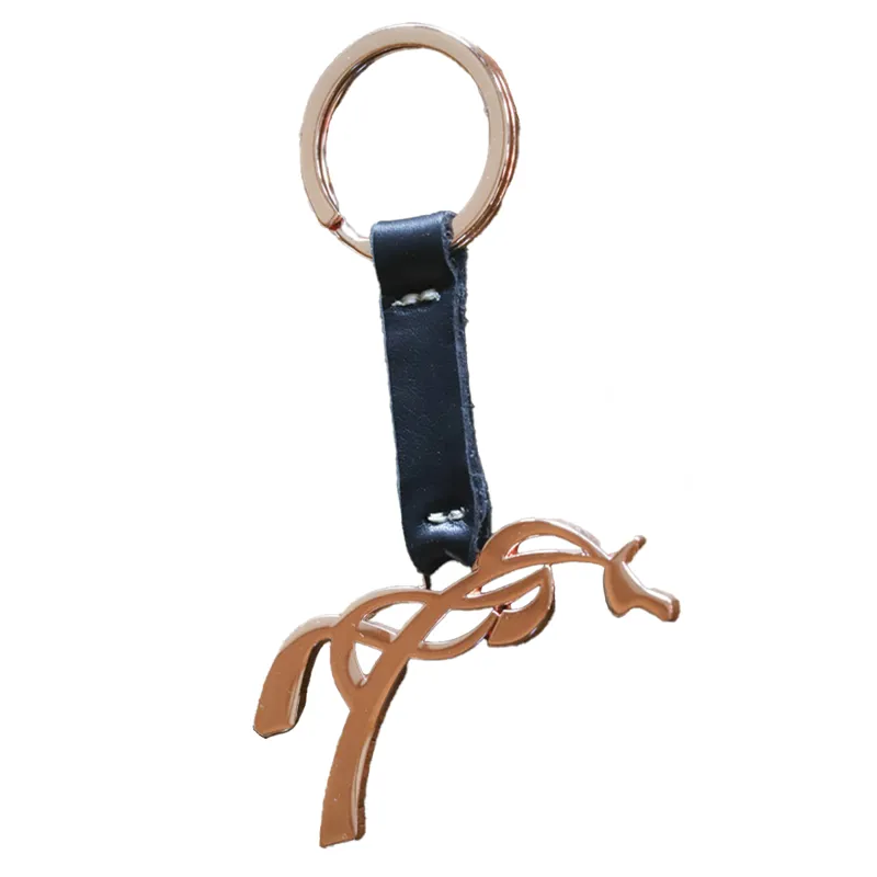 Penelope Leprevost Horse Key Ring - Black/Rose Gold