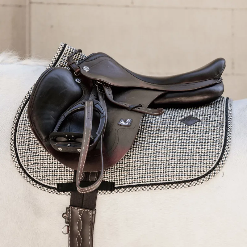 Kentucky Pied-de-Poule Jump Saddlecloth - Brown-1