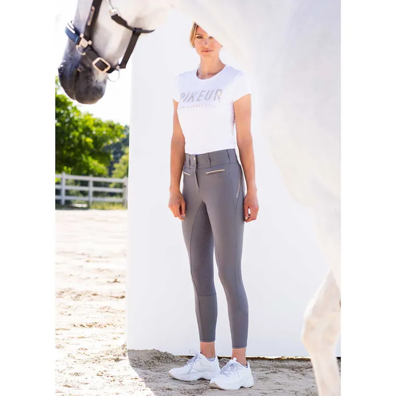 Pikeur Jonna Full Grip Ladies Breeches - Steel Grey-3