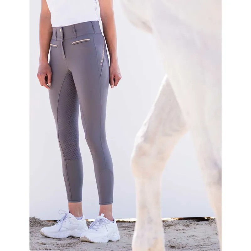 Pikeur Jonna Full Grip Ladies Breeches - Steel Grey-2