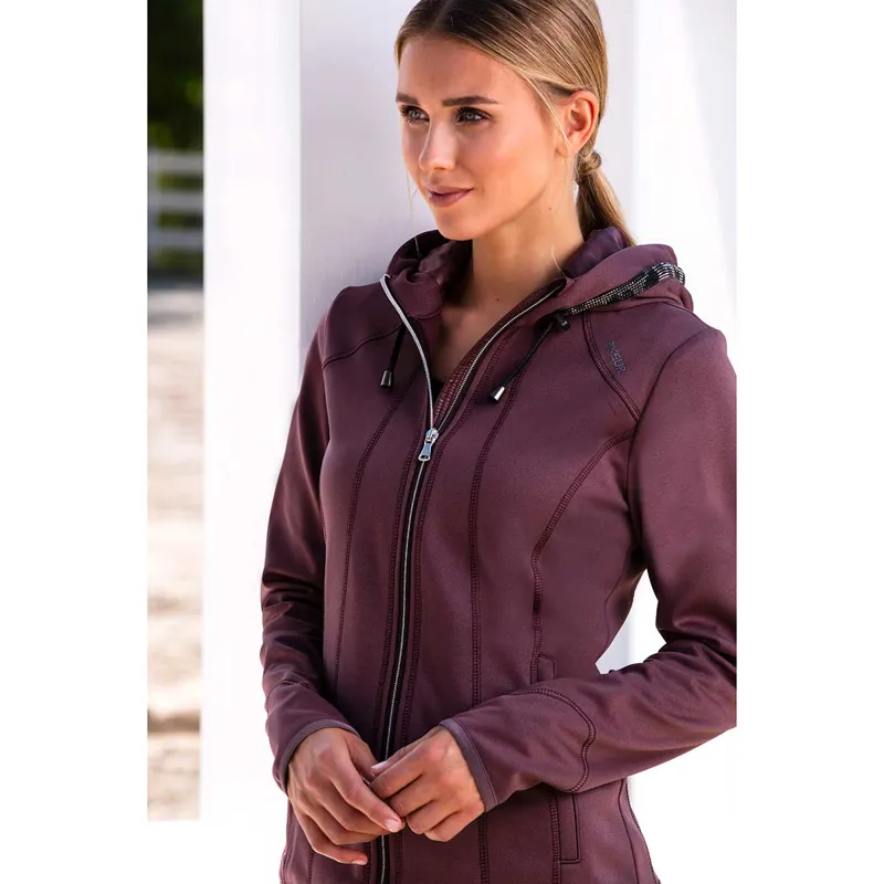 Pikeur Janny Ladies Fleece Jacket - Light Aubergine Melange-1