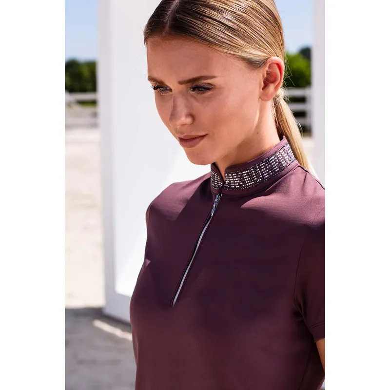 Pikeur Birdy Functional Ladies Top - Light Aubergine-2