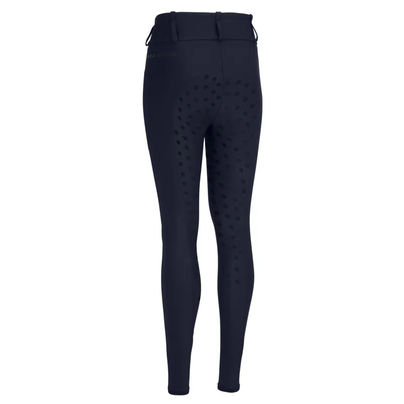 Pikeur 9105 Full Grip Junior Girls Riding Tights - Nightblue-1