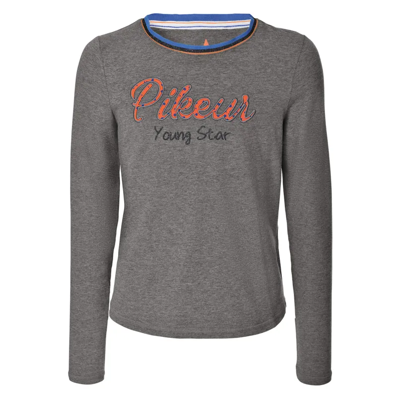 Pikeur Tamina Childs Long Sleeved Top - Grey Melange