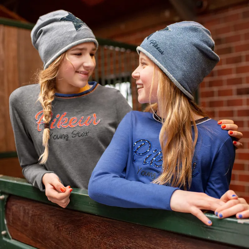 Pikeur Tamina Childs Long Sleeved Top - Grey Melange-1