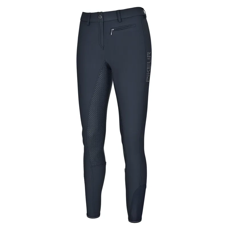 Pikeur Lucinda Grip W9 Full Seat Ladies Breeches - Black Navy
