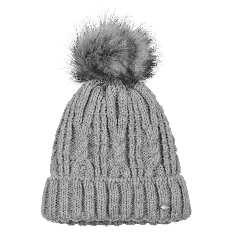 Pikeur Bobble Hat with Pom Pom Grey Melange