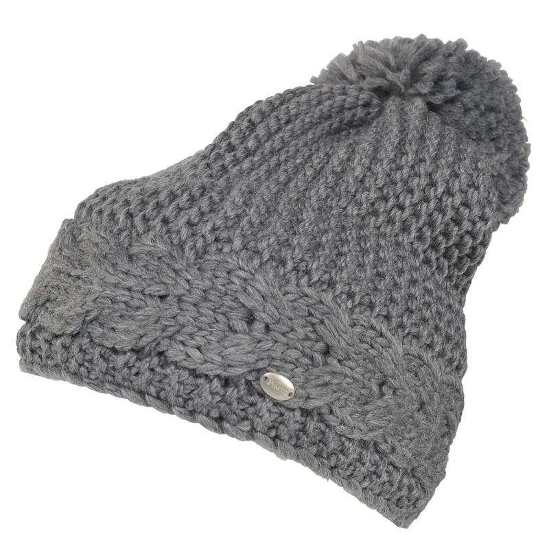Pikeur Cable Knit Bobble Hat - Grey Melange
