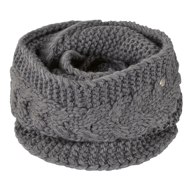 Pikeur Cable Knit Loop Neck Warmer Grey Melange
