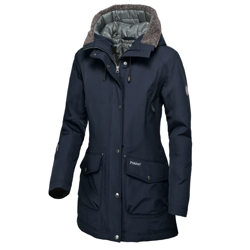 Pikeur Catalina Waterproof Ladies Parka Jacket - Night Blue