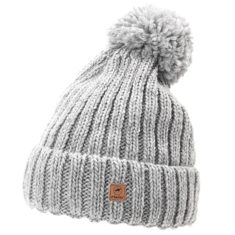 Pikeur Knit Bobble Hat Light Grey