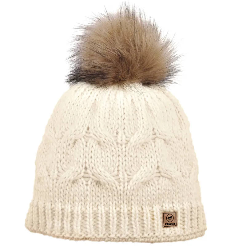 Pikeur Hat with Imitation Fur Bobble Cream