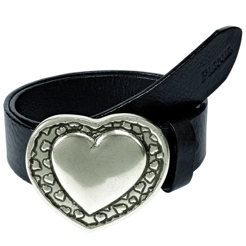 Pikeur Heart Leather Belt Black