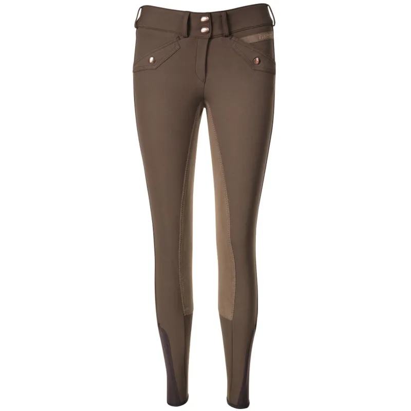 Pikeur Latasha Contrast Ladies Breeches Premium Collection - Brown-1