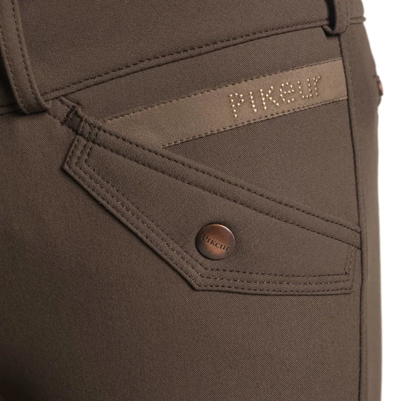 Pikeur Latasha Contrast Ladies Breeches Premium Collection - Brown-4