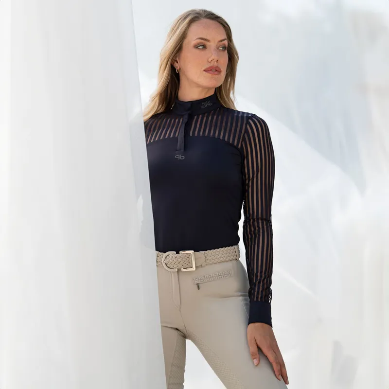 Pikeur Selection 5290 Blouse Ladies Training Shirt - Nightblue-2