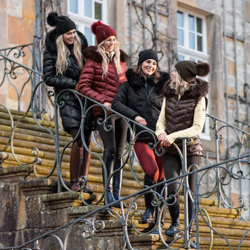 Pikeur Premium Pom Pom Bobble Hat - Coffee Bean-3