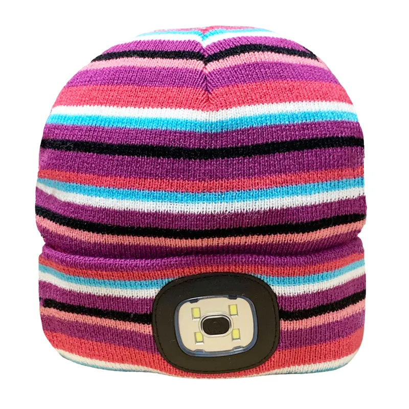 Platinum Duns Junior LED Beanie Hat - Purple