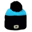 Platinum Mull Ladies Waterproof LED Pom Beanie Hat - Black/Turquoise