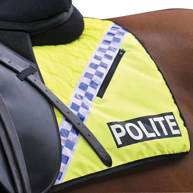 Equisafety Polite Reflective Saddlecloth - Yellow