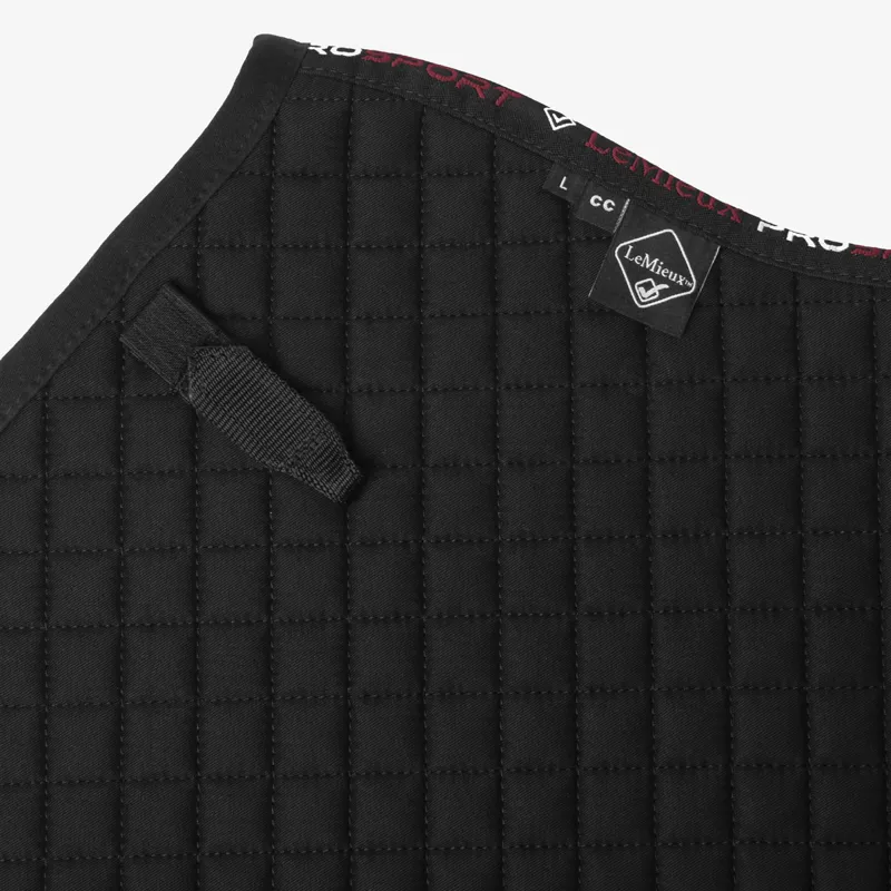 LeMieux ProSport Cotton Close Contact Square Saddlecloth - Black-2