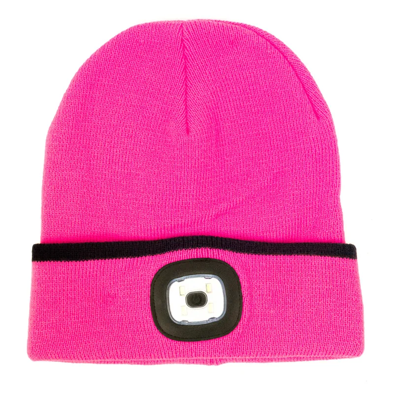 Pro Climate Vision LED Adults Beanie Hat - Pink
