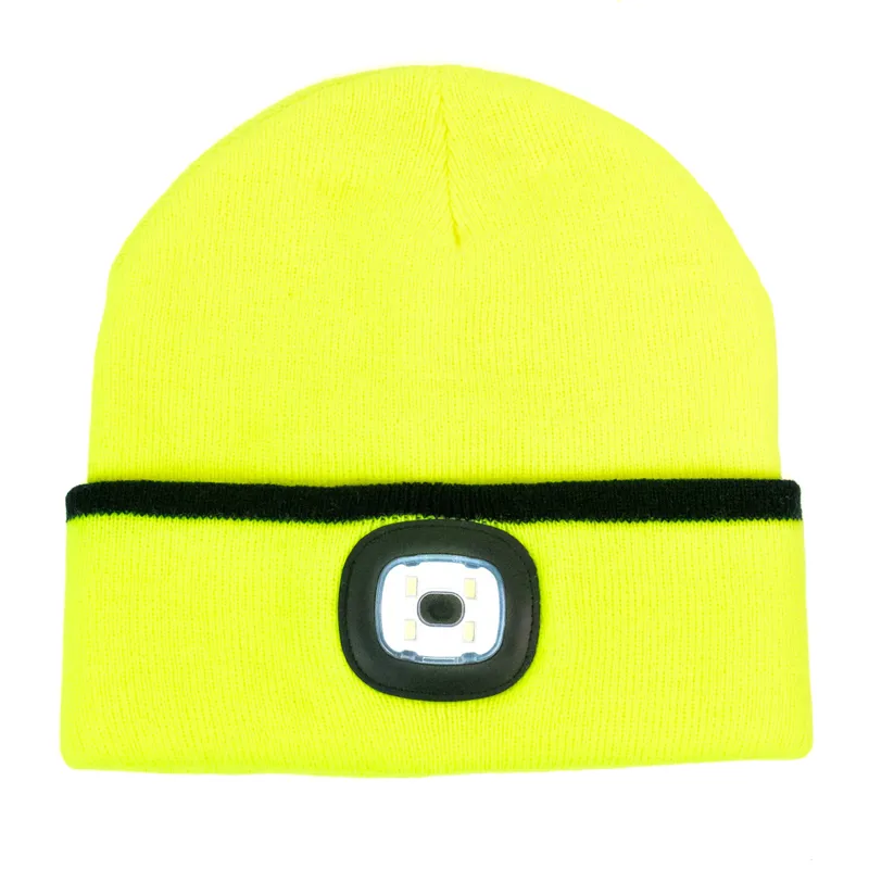 Pro Climate Vision LED Adults Beanie Hat - Yellow