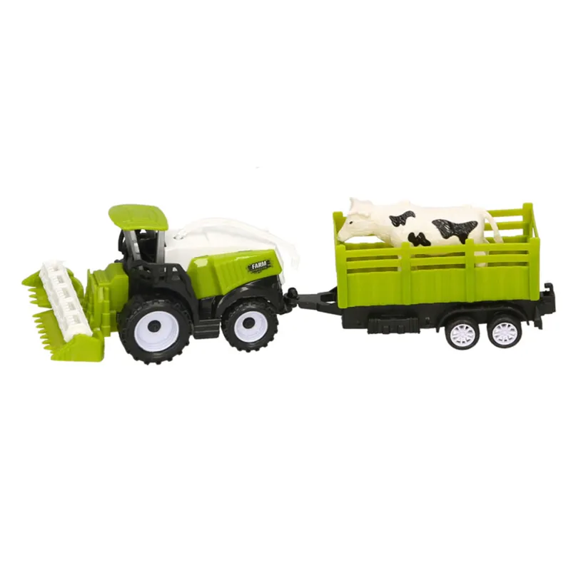 Farmer Giles Combine Harvester and Trailer Toy Set - Cow