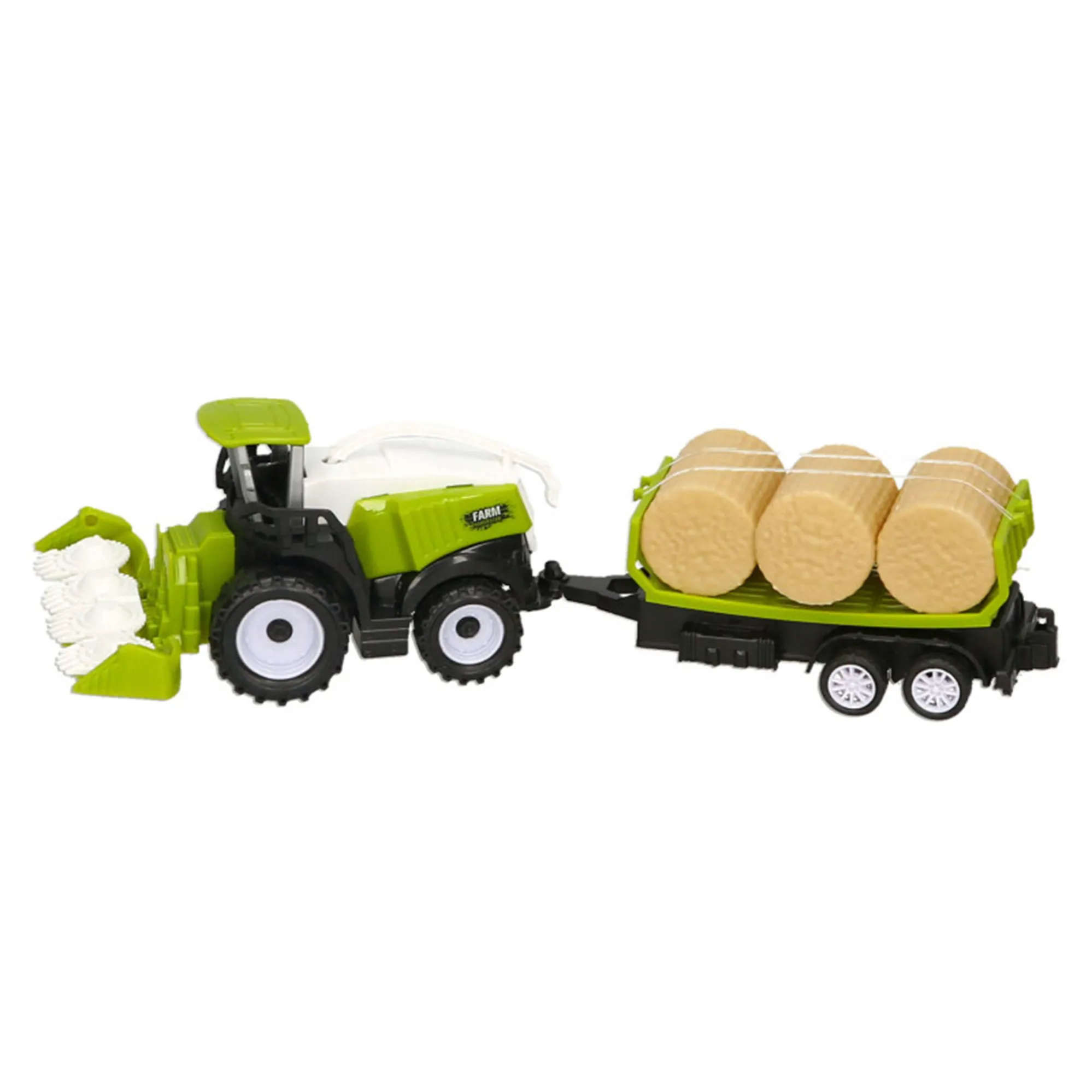 Toy Rice Harvester Farmer Giles Combine Harvester and Trailer Toy Set - Bale