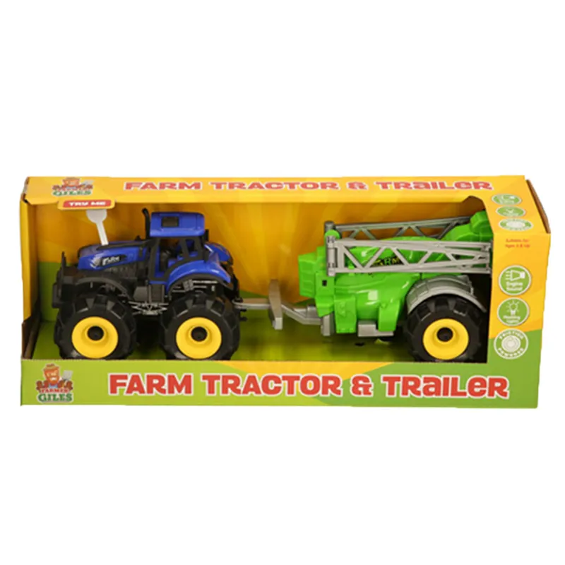 Farmer Giles Tractor and Trailer Toy Set - Green/Sprayer
