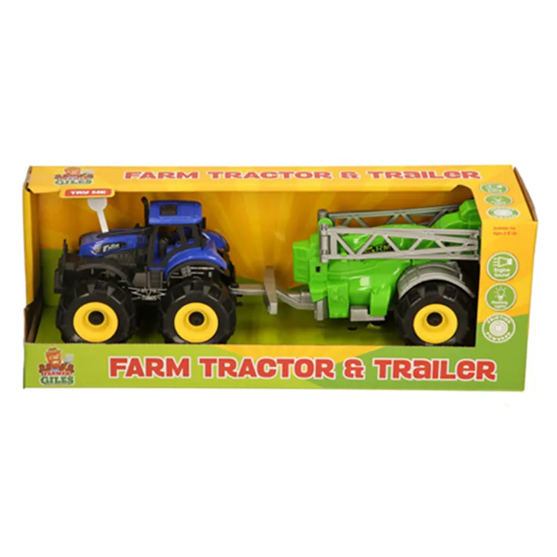 Farmer Giles Tractor and Trailer Toy Set - Blue