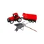 Farmer Giles Farm Toy Playset -  Red Tractor and Trailer