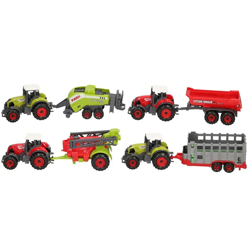Platinum Farm Tractor and Trailer Toy - Tipping Trailer/Red/Red-1