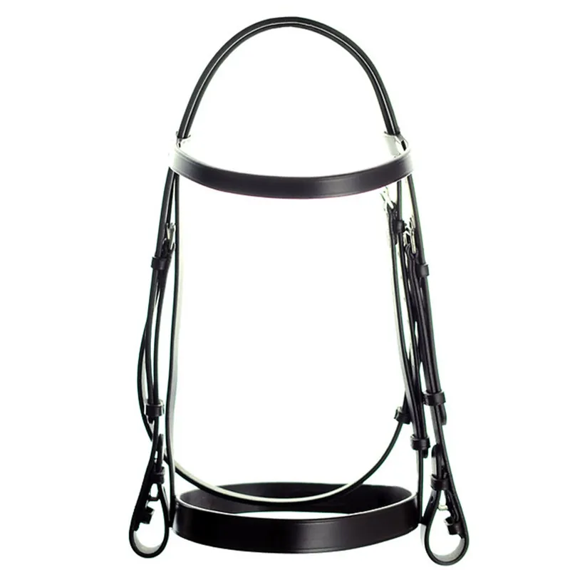 Dever Classic Plain Bridle - 1.5 inch Noseband - Black