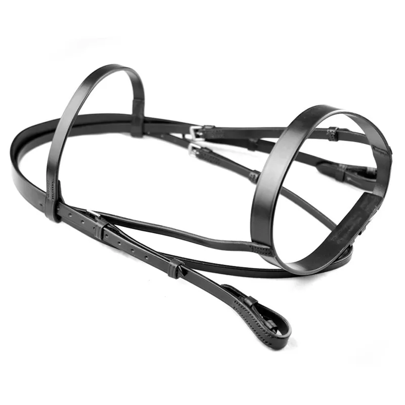 Dever Classic Plain Bridle - 1.5 inch Noseband - Black-1