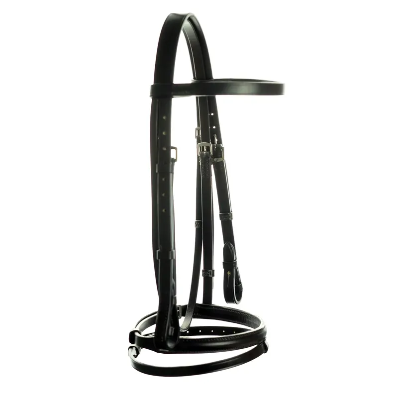 Dever Classic Comfort Plain Bridle - 3/4inch Noseband - Black-1