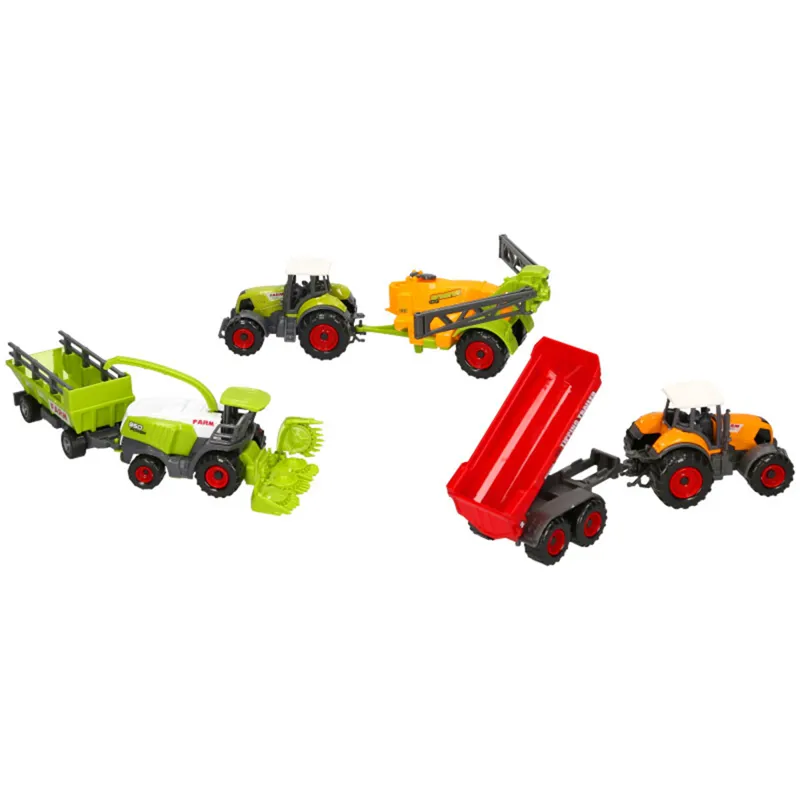 Padgett Bros Diecast Farm Machine Toy Set - Green/Orange Tractor-1