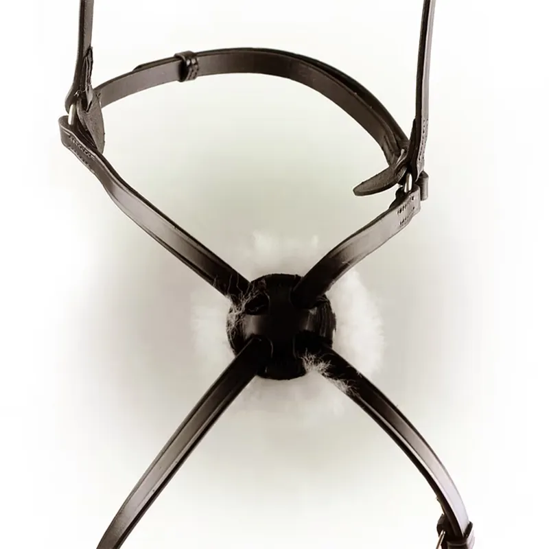 Dever Classic High Ring Comfort Style Grackle Noseband - Brown-1